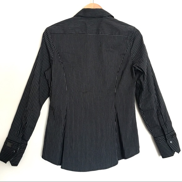 EXPRESS DESIGN STUDIO striped Button Down SHIRT - Picture 6 of 8